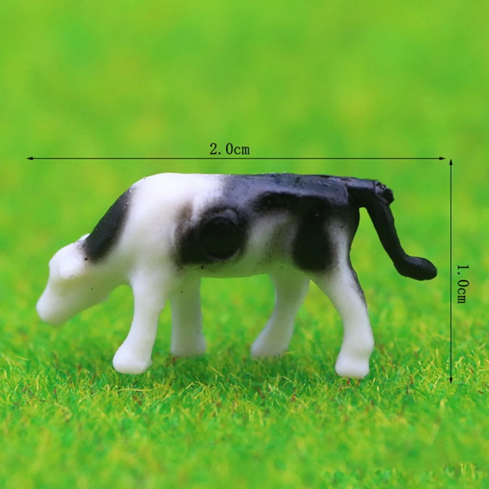 

10 Pcs 1:75 Scale Diorama Model Cows Horse Animal Toy Set For DIY Model Making Plastic Toys For Prairie Scene Layout Kits
