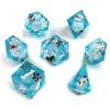 7Pcs/Set DND Dice Sharp Edge Polyhedral Resin Dice D&D Dice Set For Dungeon and Dragon Pathfinder Role Playing Game(RPG)MTG Game 2