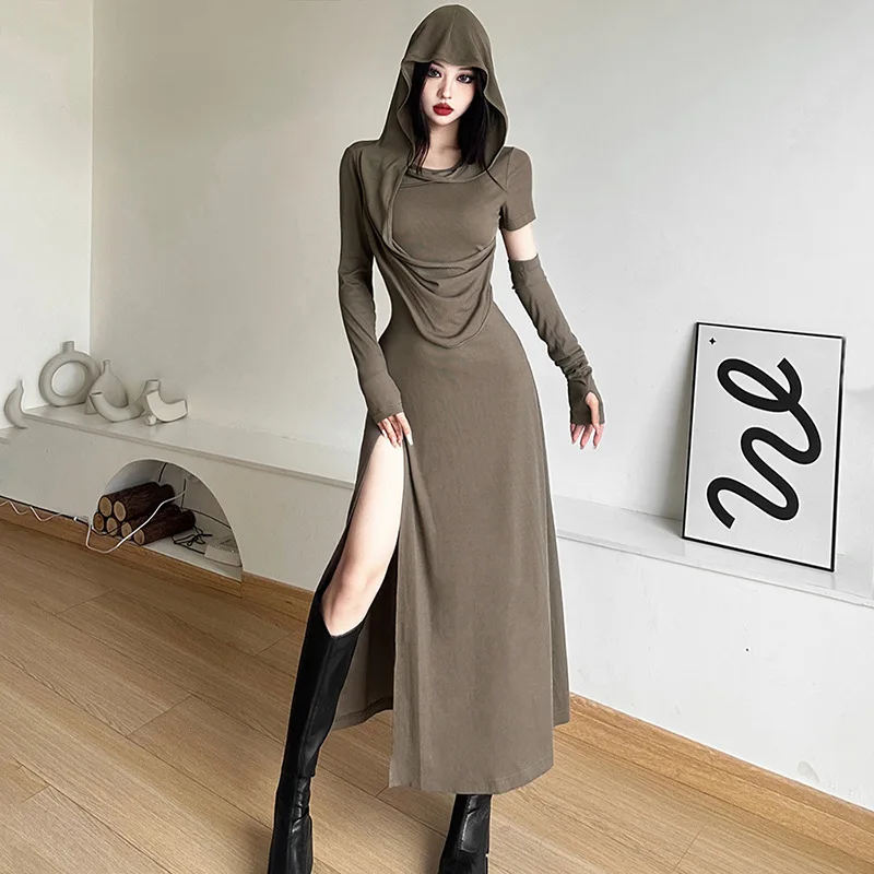 off shoulder hoodie dress Off The Shoulder Slouchy Sweat Dress In Chocolate Brown | EGO US