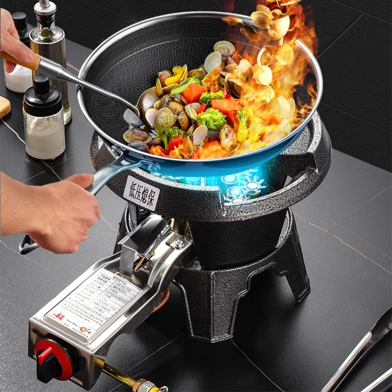 Low-pressure Fierce Fire Gas Stove Commercial Single-hole Liquefied Gas Burner for Hotel Restaurant Energy-saving Gas Cooktop 3