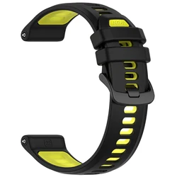 Premium 22mm Sports Silicone Replacement Watch Band - 22mm Width (Black Green)