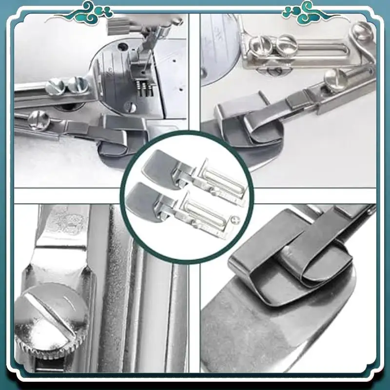 Adjustable Sewing Rolled Hemmer Foot, 2Pc 12-20MM Adjustable Universal Sewing Rolled Hemmer Foot Set Durable Easy To Use