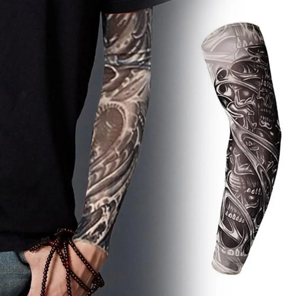 

1Pc Tattoo Sleeves Summer Outdoor Riding Flower Arm Tattoo Sports Sleeve Sleeve Fishing Sunscreen Guard Tattoo Travel Arm Y9B2