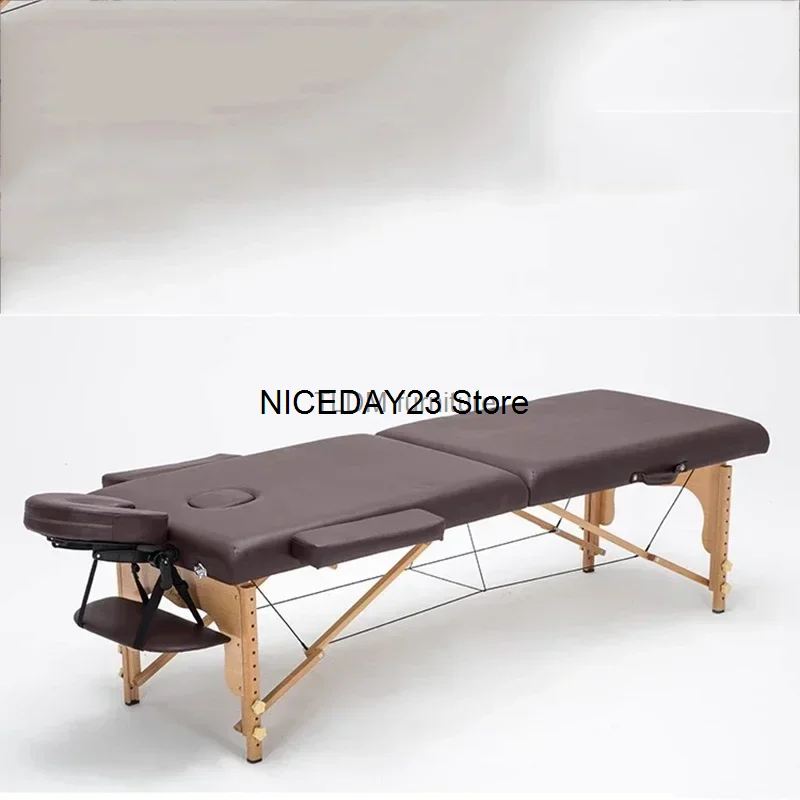 

Tattoo Foldable Massage Table Wooden Spa Pedicure Comfort Folding Bed Portable Massageliege Beauty Salon Furniture MQ50MB
