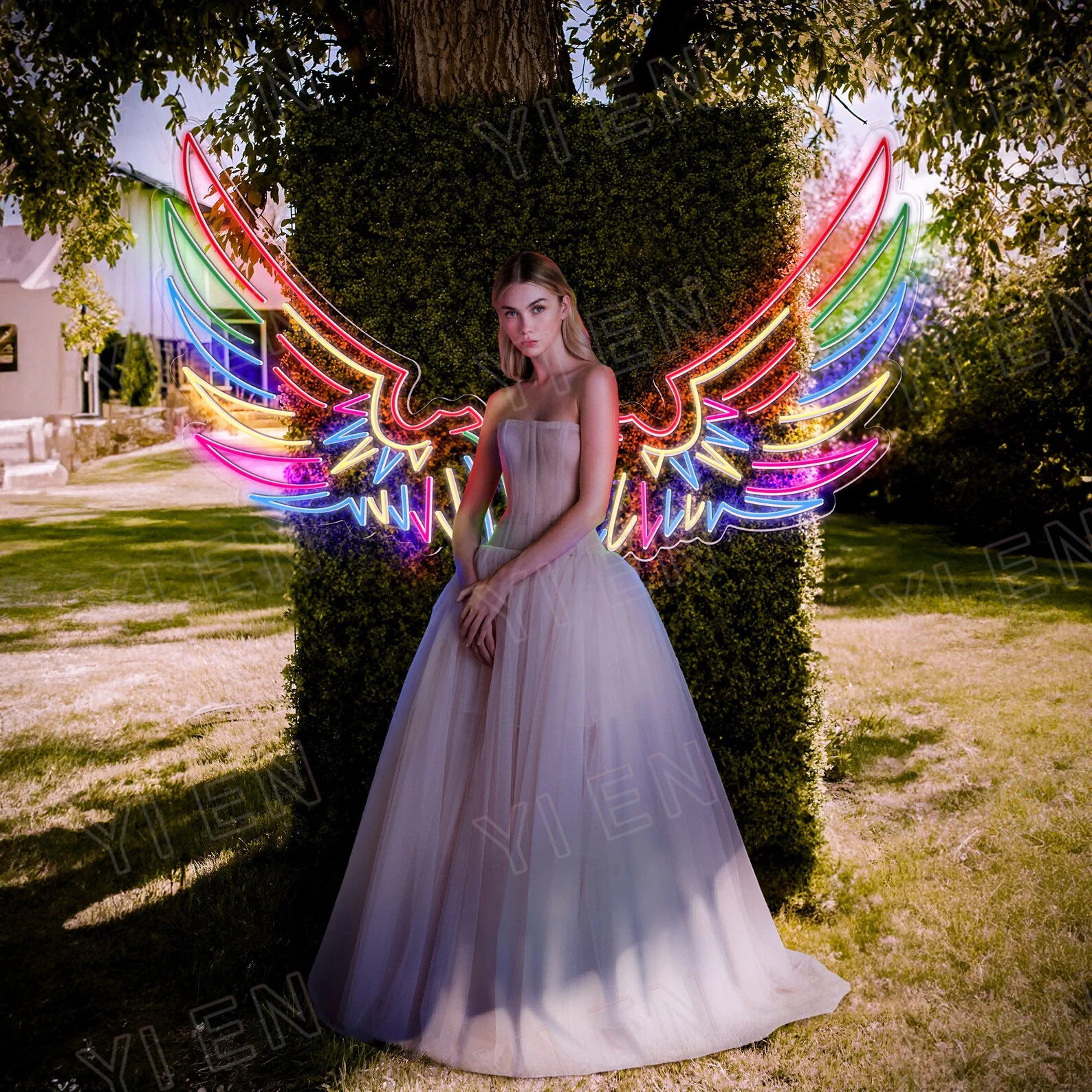 LED 네온 사인, 천사 날개 장식, LED 비즈니스 장식, 천사 날개, 네온 맞춤형 장식 벽, 네온 아트, LED 조명 사인 