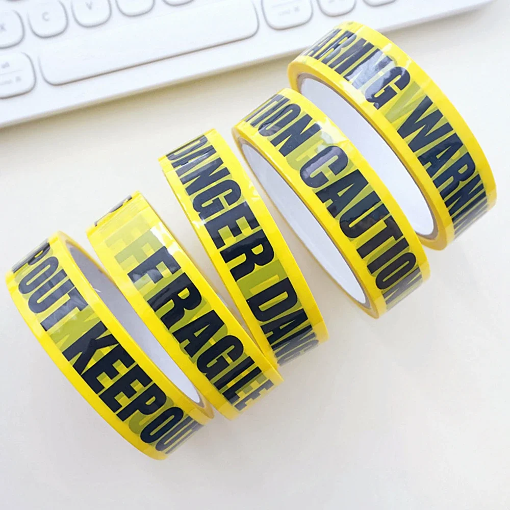 1 Roll Warning Tape "KEEP OUT,WARNING,CAUTION,DANGER,FRAGILE" Alarm Words 24mm*25m Adhesive Sticker Garden Warehouse Store Mall
