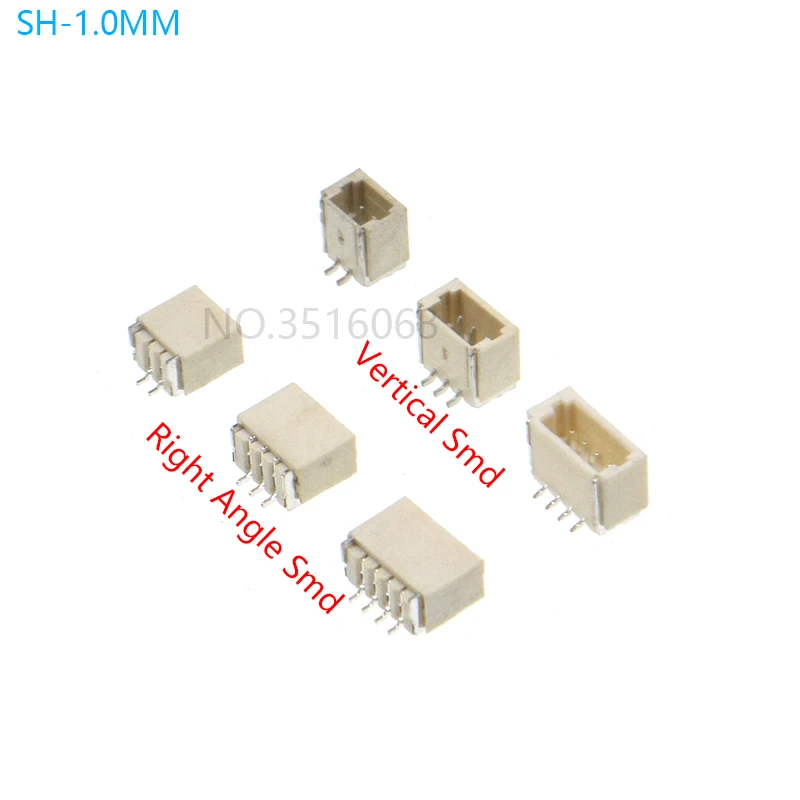 Pin header 10PCS 1.0 1.25 1.5 2.0 2.54 SH/JST/ZH/PH/XH 1.25MM 2.0MM 2.54MM Male Pin Header Socket Dip/Right Angle SMD 2/3/4/5/6/7/8/9/P Pin