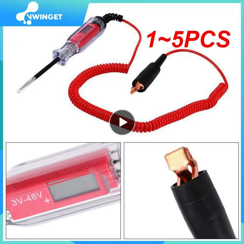 

1~5PCS High Quality Auto Circuit Tester Truck Voltage Tester Circuit DC 6V 12V 24V Auto Circuit Tester Auto Diagnostic Probe
