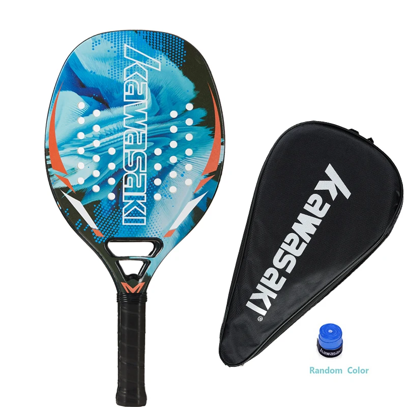 Kawasaki 3K/12K raquete beach tenis Carbon Fiber Tennis Paddle Racquet with Protective Bag Cover H6/P20 30 Beach Tennis Racket