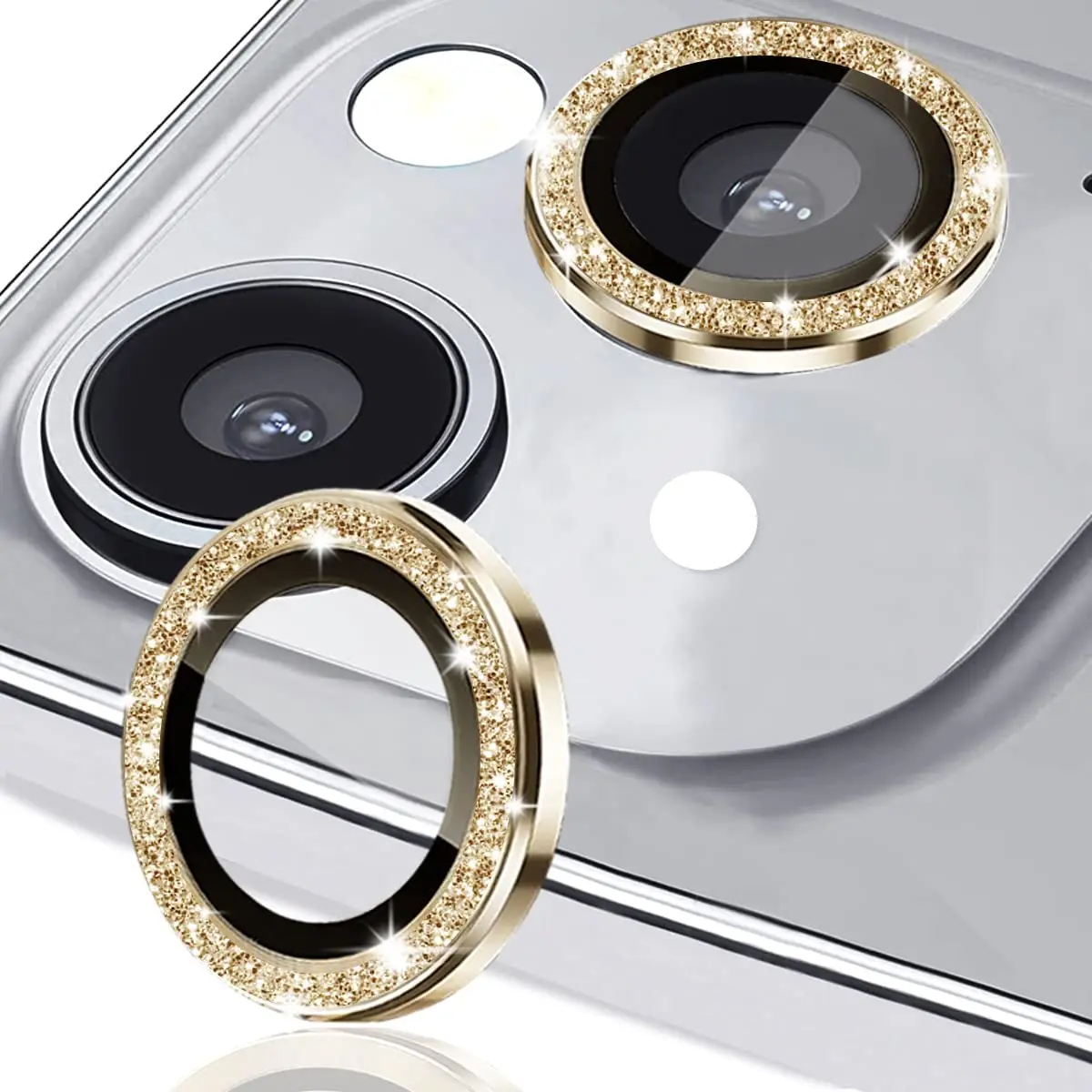 Glitter Diamond Tempered Glass Camera Lens Protector Screen Film