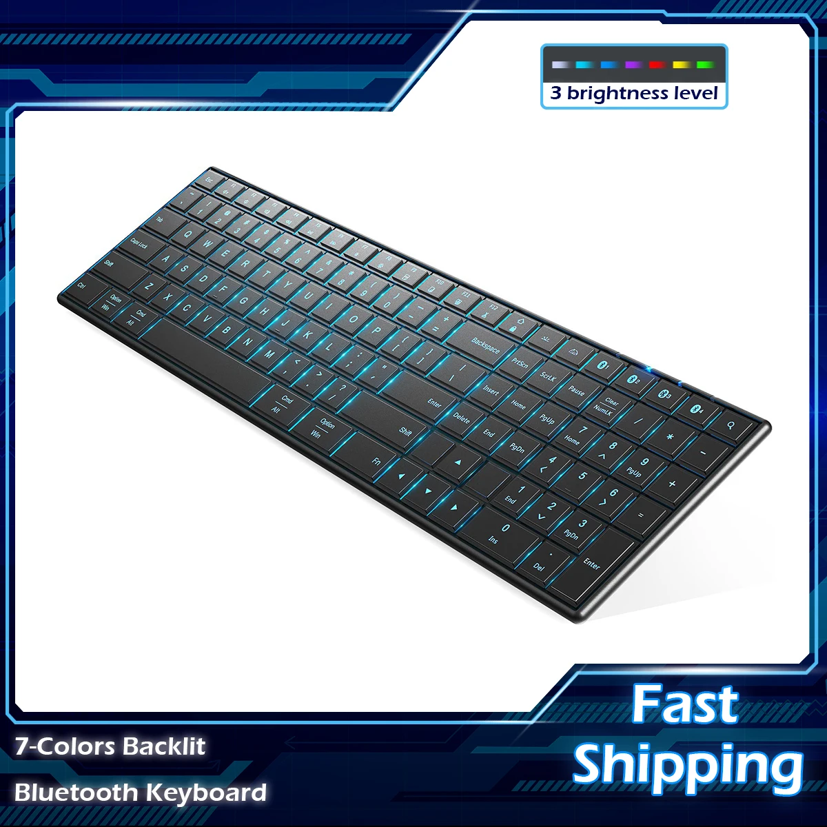 Jelly comb teclado Bluetooth retroiluminado de 7 colores, dispositivo  multifuncional, recargable, Compatible con Android, Mac OS y Windows  PC|Teclados| - AliExpress