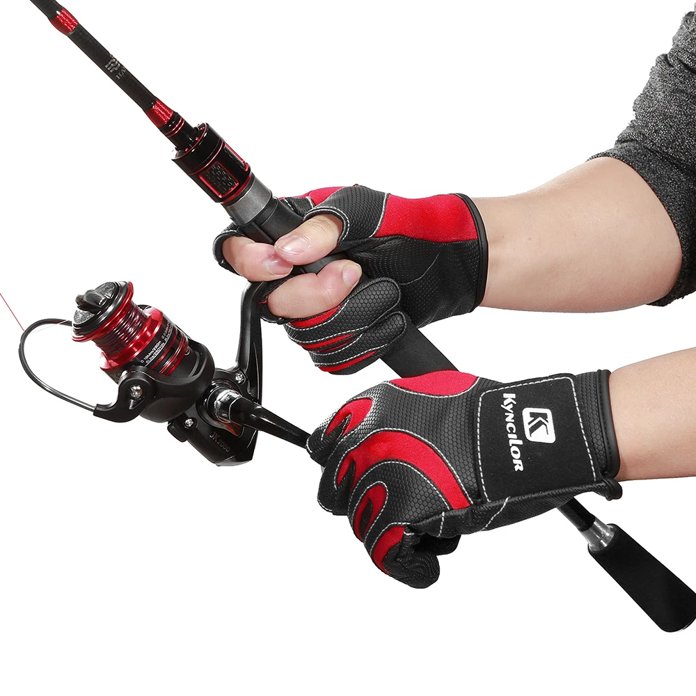 Outdoor Exposed Three-Finger Fishing Gloves Men's And Women's Non-Slip Sports Bicycle Riding Gloves