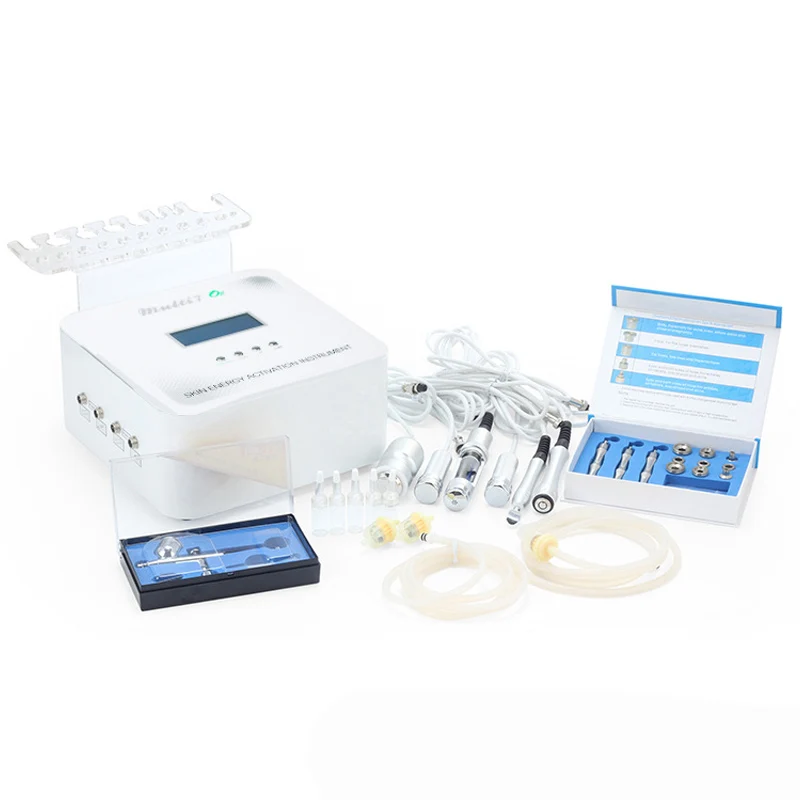 Newest 7 In 1 Multifunctional Hydro Ultrasonic RF Instrument Microcurrent Face Lift Skin Management Microdermabrasion Machine 4