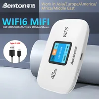 Enrutador Portátil MiFi WiFi6 4G LTE Desbloqueado, 150Mbps, Compatible con SIM 3G/4G/5G USB para Viaje