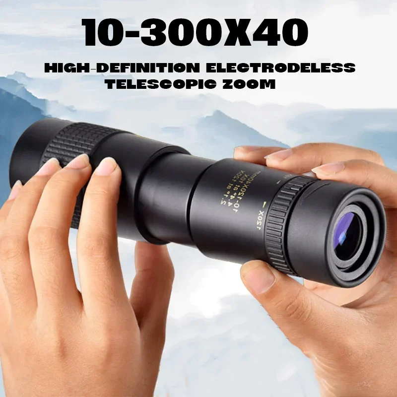 Military Metal 10-300X Zoom HD Powerful Binoculars Long Range Portable High Quality Professional Telescope Monocular for Hunting 3