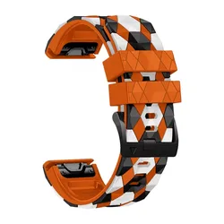 Quickfit Rugged Watch Strap - 22mm/26mm Premium Sport Band - QuickFit 22mm (Orange)