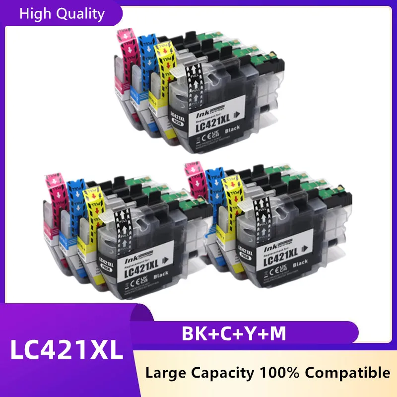 

Совместимый чернильный картридж высокой емкости LC421XL LC421 421XL для принтера Brother DCP-J1050DW MFC-J1010DW DCP-J1140DW