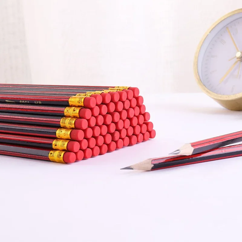Wooden Lead Pencils With Eraser 2