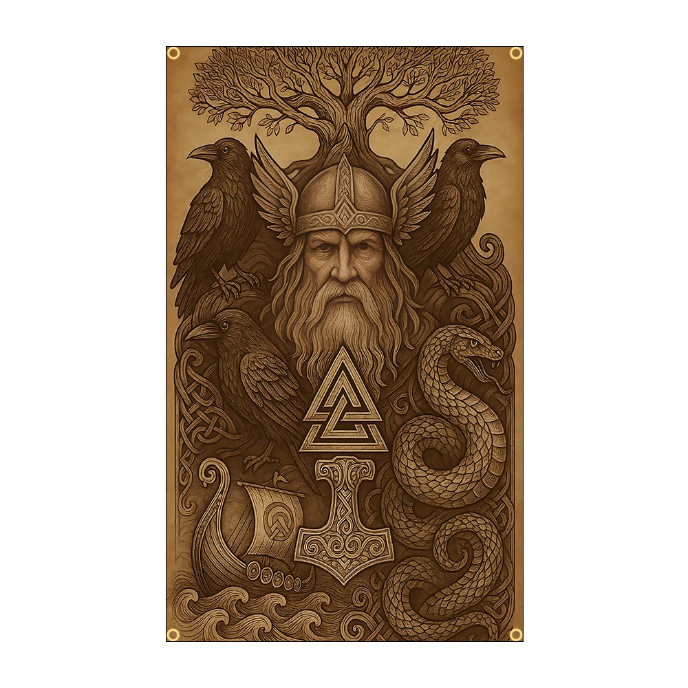 Vinland Viking Decorative Flag - Nordic Heritage Banner