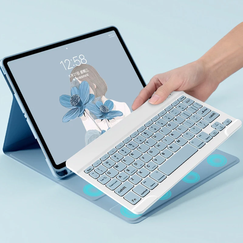 iPad Keyboard Case for iPad Air 5 Air 4 10.9 Magnetic for iPad Pro 11 10.2 7 8 9 10th Gen 3 10.5 Smart Stand Case Cover