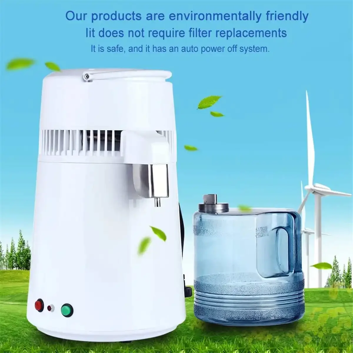 

750W 4L Pure Water Distiller Water Purifier Container Stainless Steel Water Filter Device Household Distilled Water