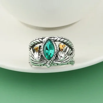 Anello del Signore di Barahir Aragorn Gondor Anelli di cristallo verde