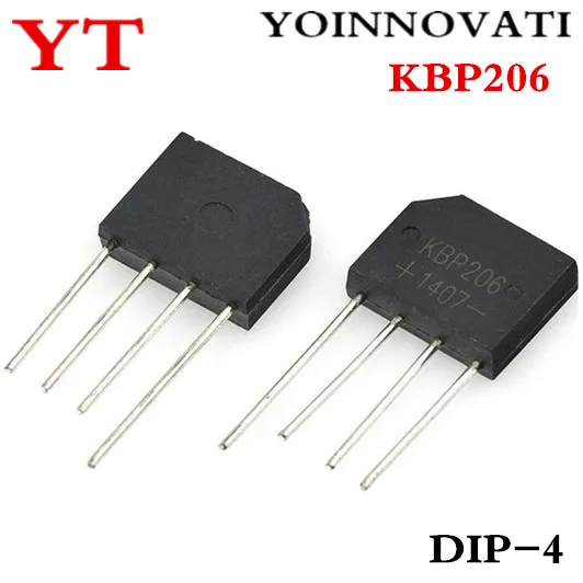 

100pcs/lot KBP206 DIP-4 IC Best quality