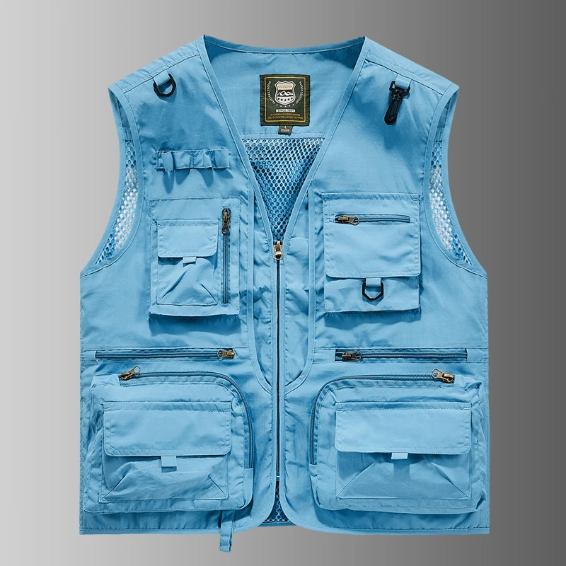 Men's Leisure Vest Tooling Style Multi-Pocket Casual Loose Cooling Fisherman Vest