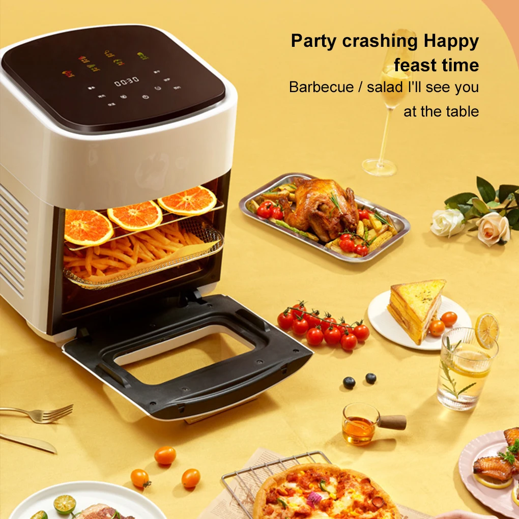 Smart Air Fryer Oven With 15 L Capacity Visual Window Touch Function Panel Versatile Cooking with Easy Clean-Up Anti Dry Burning 2