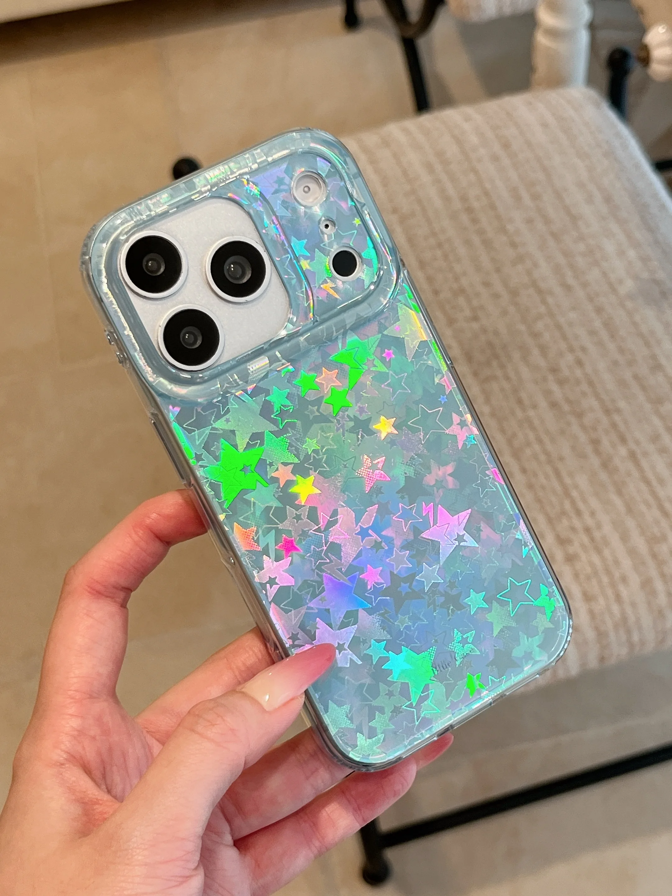 Holographic Star Sparkle Iridescent Laser Shockproof Phone Case