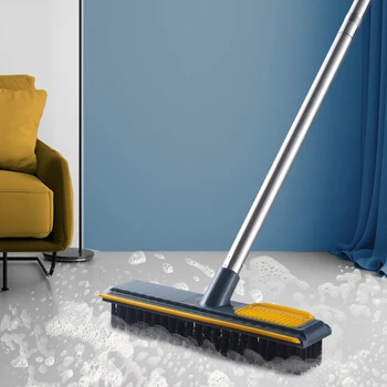 2 in 1 Household Cleaning Brush Floor Scrub Bathroom Cleaning Tools Swith Adjustable Long Handle Brush for Cleaning Tile Tools 1