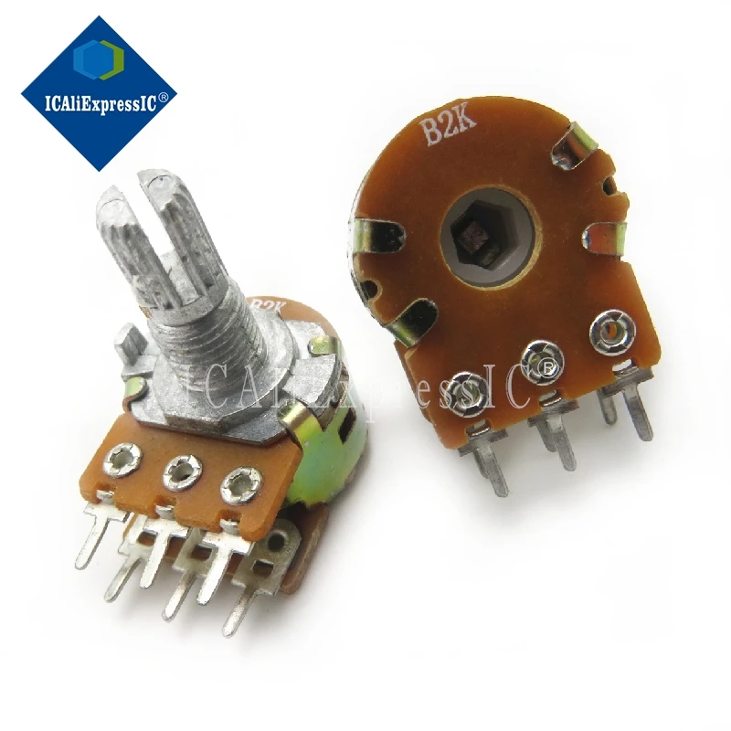 6Pin Shaft WH148 Potentiometer 5pcs/lot multiturn potentiometer linear potentiometer rotary potentiometer potentiometer kit trimmer potentiometer