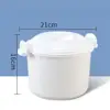 Rice Cooker,Microwave Rice Maker,Microwave Tools,Cookware,Nonstick 2L Microwave Steamer Cooker,Pasta Cooker for Oatmeal Ramen 6
