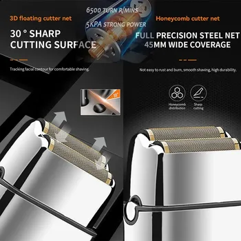 Kemei Tx5 Pro Metal Housing Barber Shop Hair Electric Shaver For Men Beard Bald Head Shaving Machine Rechargeable Electric Razor 3