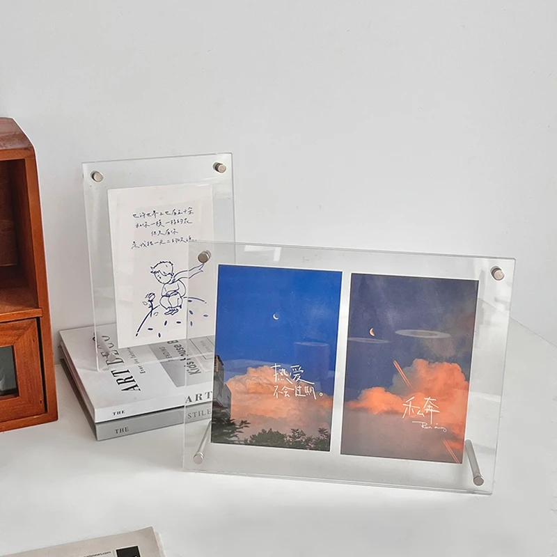 Acrylic Photo Frame Picture Frame Photo Card Holder Photocard Display Stand Room Desktop Decor Office Desk Decor Marco De Fotos