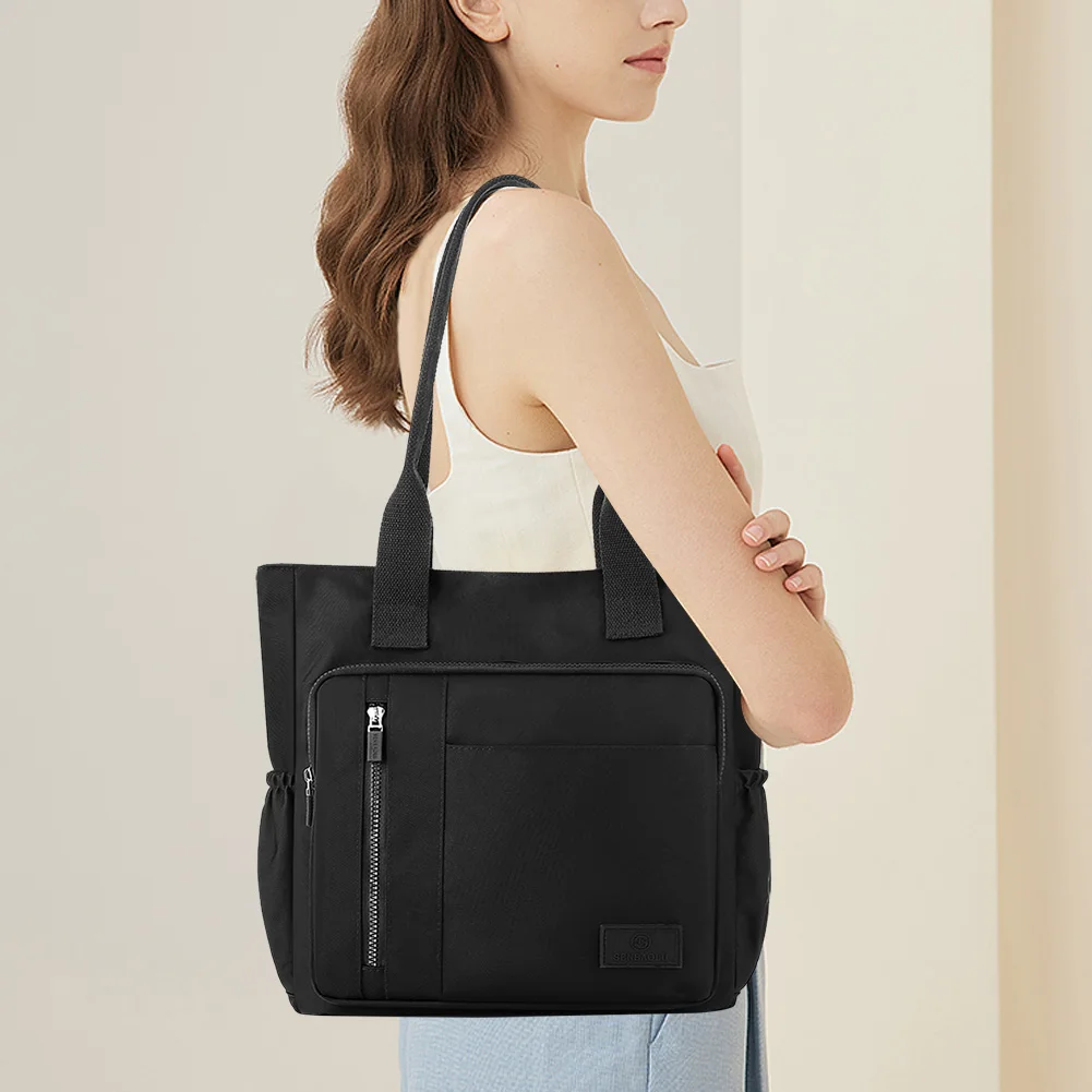 Nylon Tote Bags Women Shoulder Bag Large Capacity Handbag Laptop Bag Waterproof Travel Tote Multi-pockets Ladies Shopping Bag