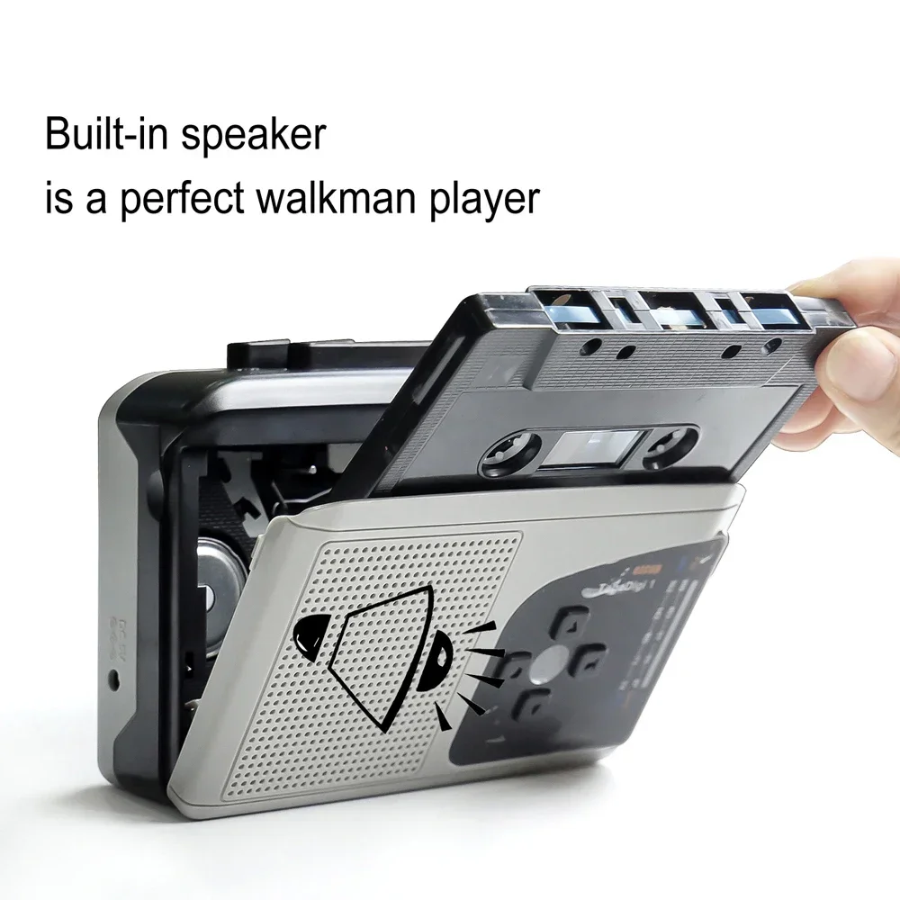 Ezcap Original Multifunction Walkman Cassette Player with AM/FM Radio Cassette To MP3 Converter Save To TF Card No Need Computer Cassette Player Music Digitizer Player