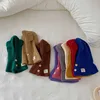 Korean Cute Bear Ear Baby Hooded Hat Winter Warm Knitted Ear Protection Balaclava Cap For Kids Girls Boys One Piece Scarf Cap 5