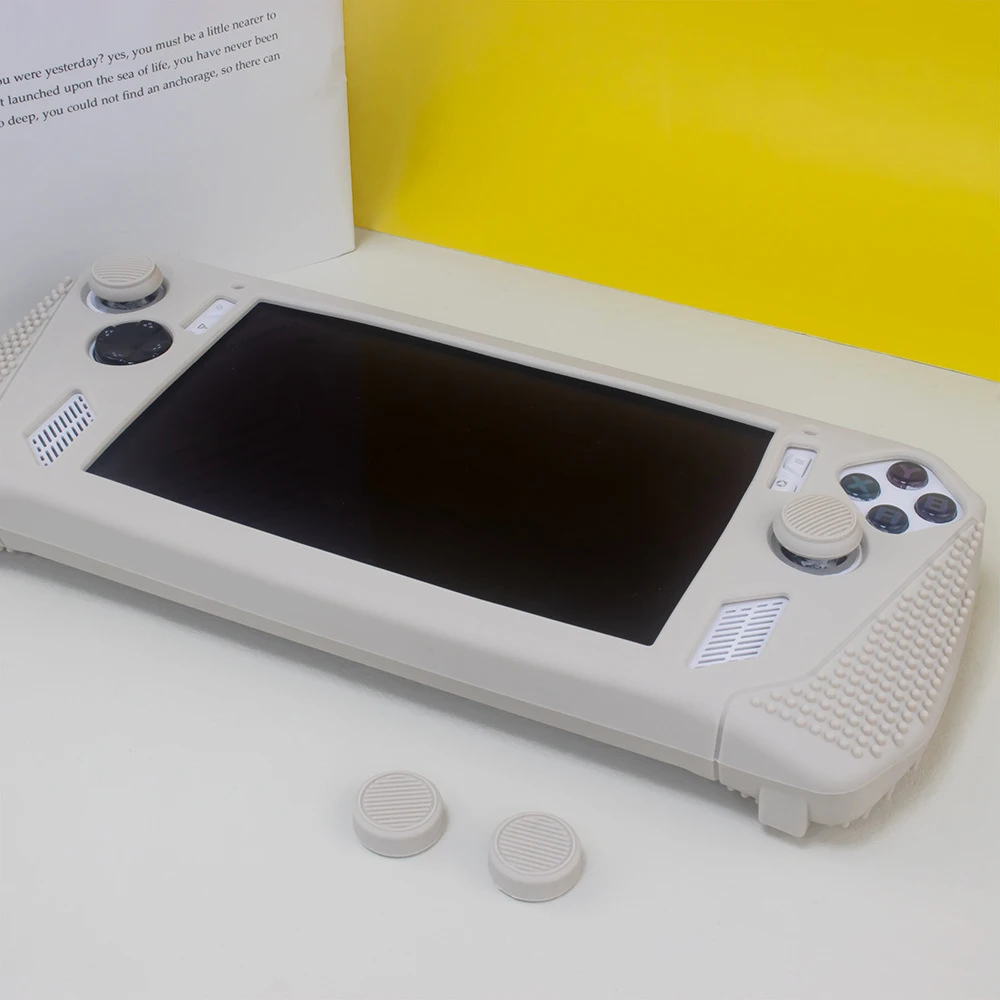 2 in 1 Case + Thumb Stick Caps Kit For ASUS ROG Ally Handheld Console Silicone Case Cover Protective Sleeve Game Accessories