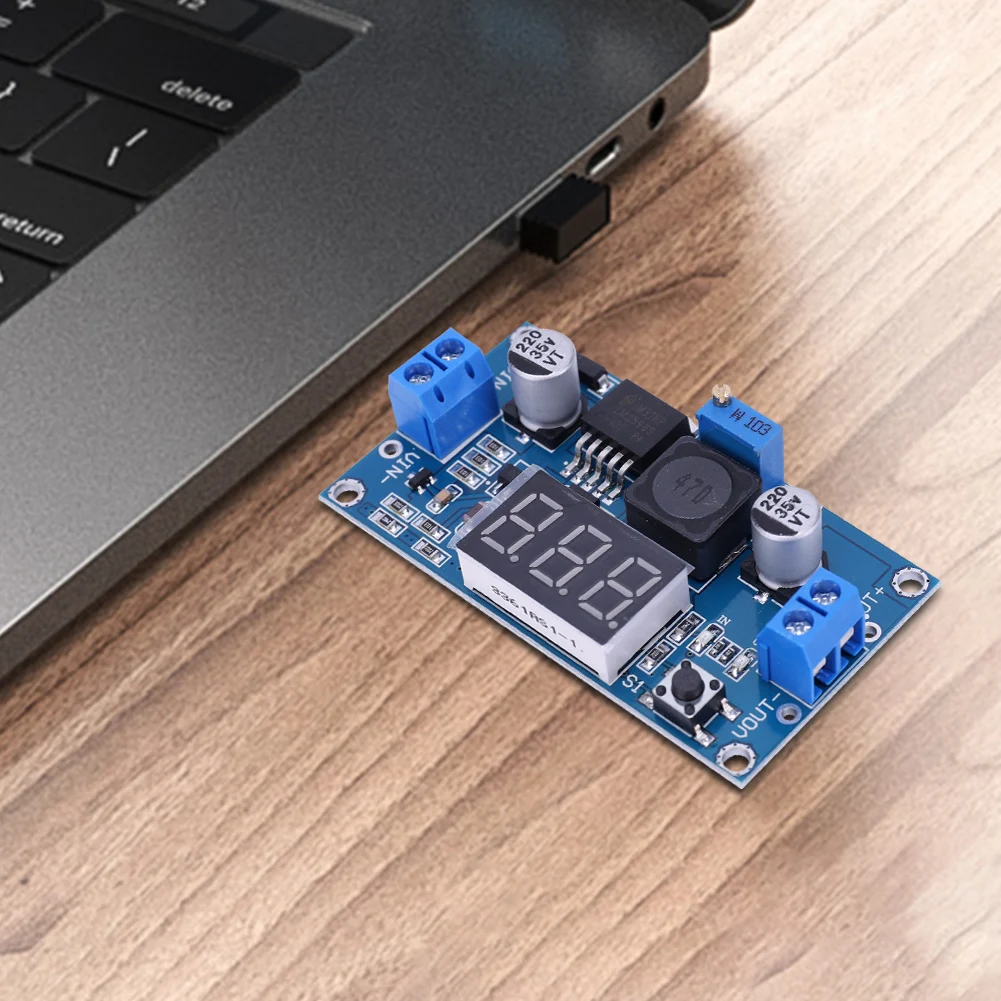 LM2596 Power Supply Module Variable Volt Regulator With Display Input 25V-40V Output 1.25V-37V Buck Converter 3A High Efficiency