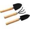 Garden Tools Set, 3Pcs Includes Hand Trowel, Transplant Trowel and Cultivator with Wooden Handle Garden Hand Shovels Kit for Pla 2