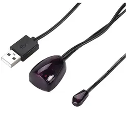 Durable Infrared Remote Extender with LED Lights, 2M Range - 100V - 240V EU Plug Type C (Black 2m)