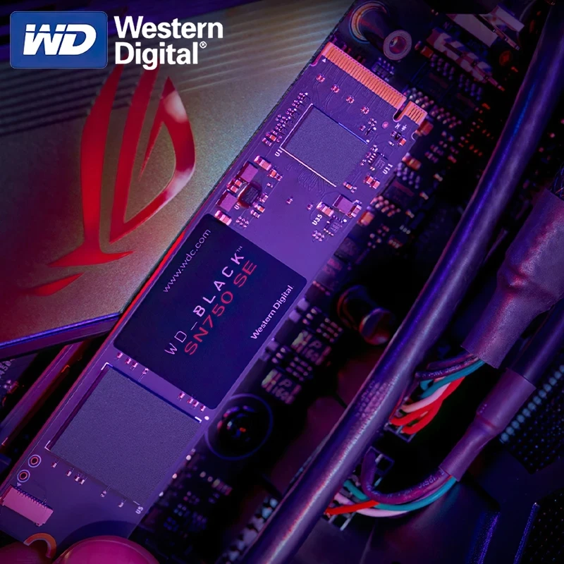 se 1tb 500gb 250g Nvme Unidade de Estado Sólido Interno Gen4 Pcie M.2 2280 até 3600 mb s Ssd Jogo Interno Original wd Preto Sn750 - Imagem 4
