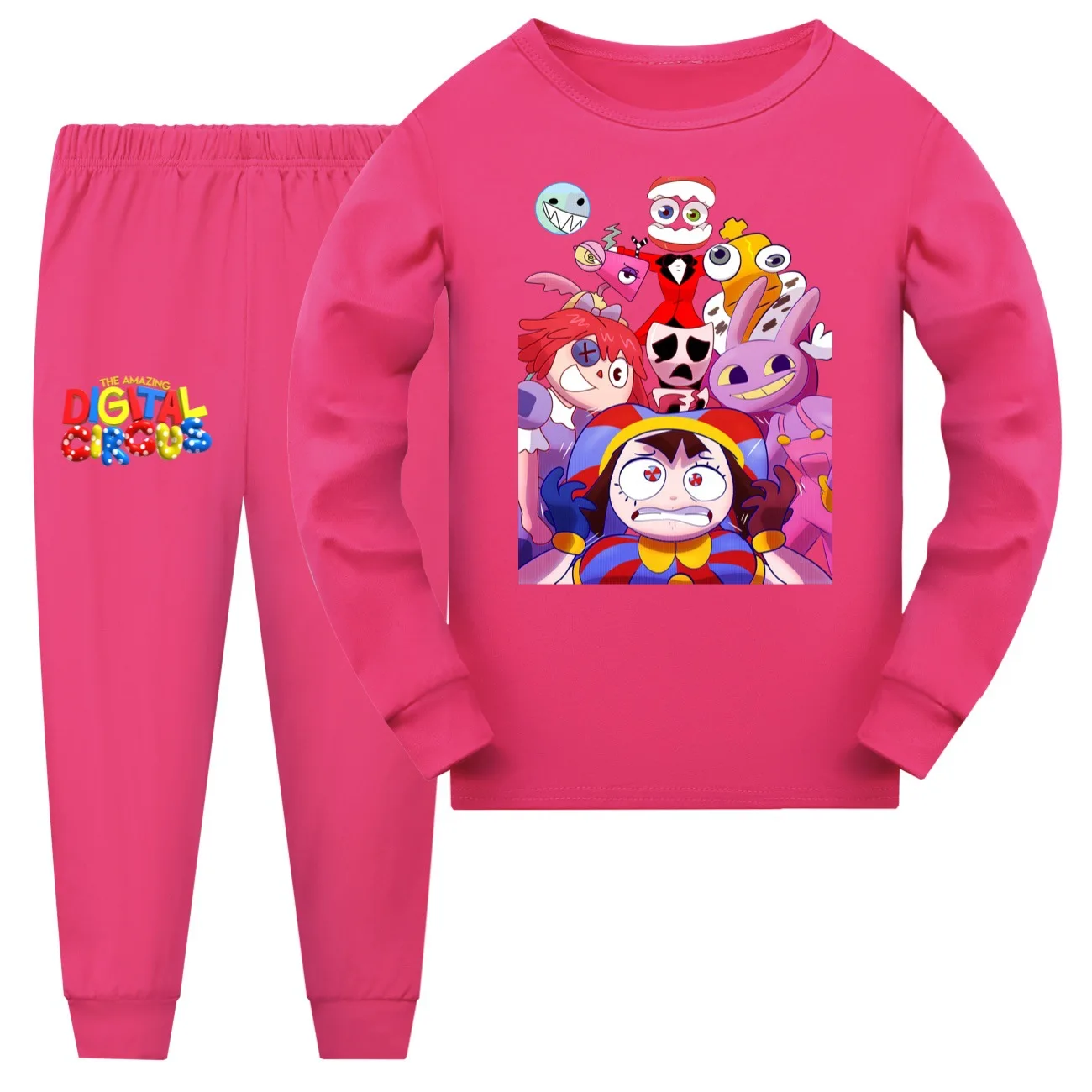 Cartoon Circo Digital Ropa Merch Clothes Kids Pomni Jax Pajamas Sets Baby Girls Long Sleeve Pijamas Junior Boy Cartoon Sleepwear