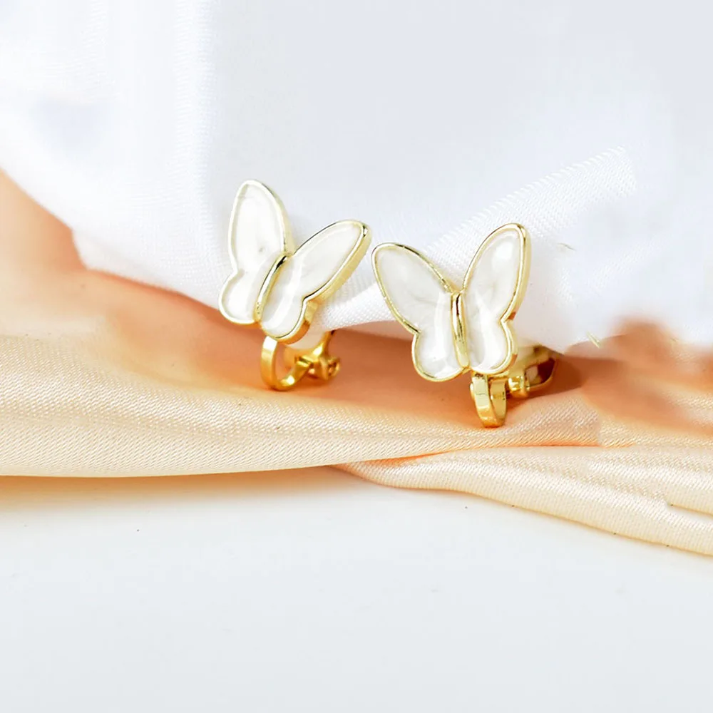 Ear clip earrings Butterfly clip on earrings without piercing for party gift