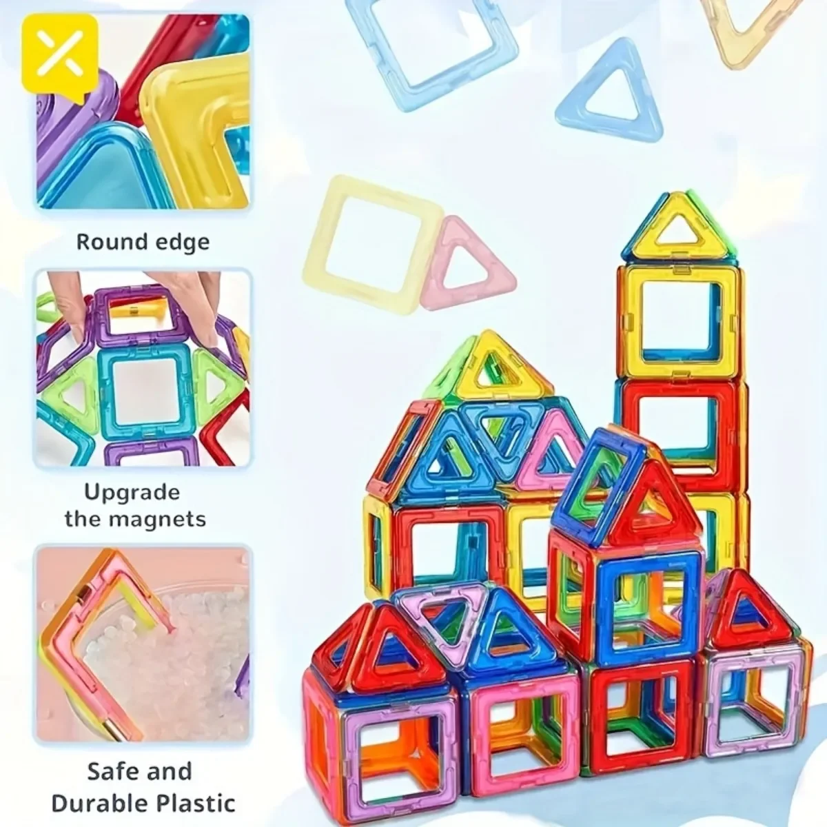 Magnetic Building Blocks 3D STEM Educational Constructor Set Toys Learning Birthday Gifts