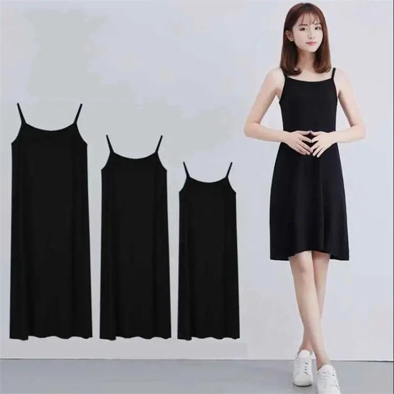 

Women Sling Dress Summer Casual Solid Spaghetti Short Dress Sleeveless Dress Slips Under Dress Sexy Ladies