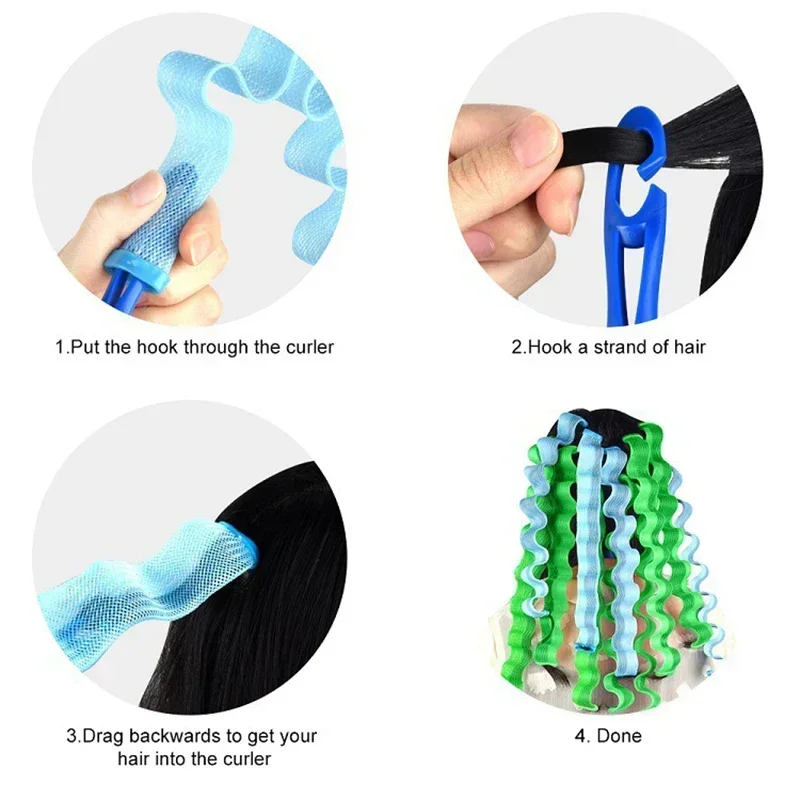 Heatless Hair Curles Hair Rollers Volume Curles Women Curlers Soft Flexirods Rolller Curling Hairs Tool 10/12/18pcs