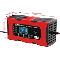 12V 10A Car Battery Charger 14.6V 10A Iron Lithium Charger For Lifepo4 Lead Acid AGM GEL PB Lithium Battery Pulse Repair - Image 2