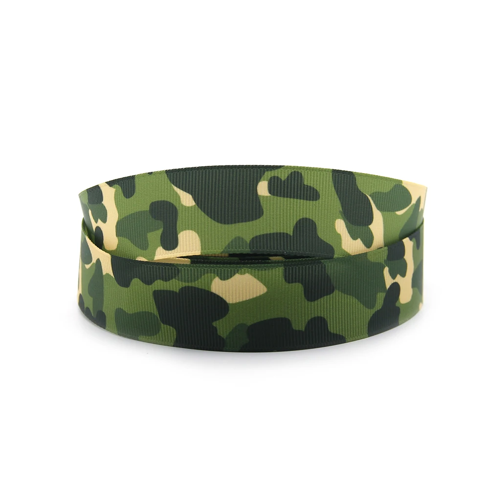 Ribbon Supplies Ribbon Decoration Grosgrain Ribbon Sewing Ribbon 5 Yards Multi Size Camouflage Printed Grosgrain Ribbon for Craft Supplies